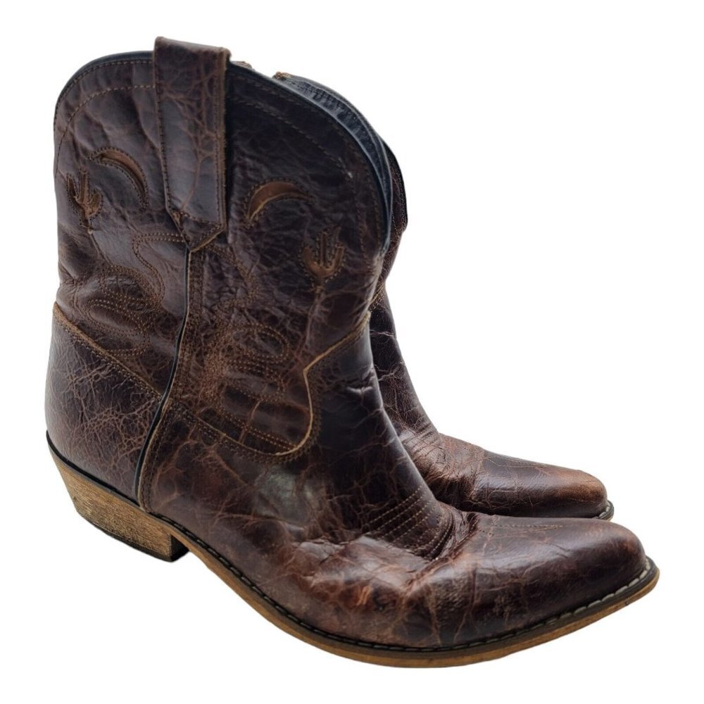 Dingo Shoes Womens Size 10M Brown 695 Adobe Rose Cowgirl Boots Western Cowboy